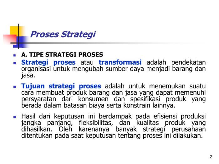 4 strategi proses beserta contohnya